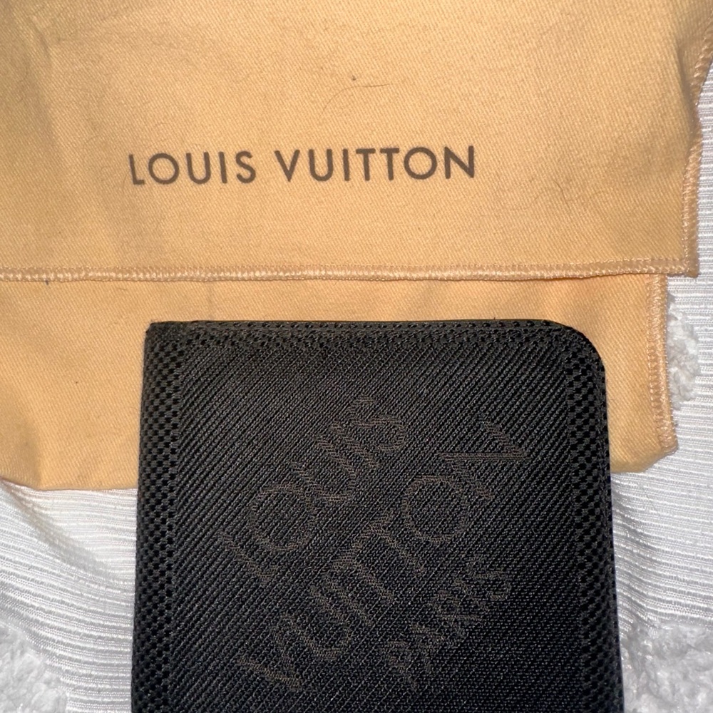 Louis Vuitton Black Textured Wallet